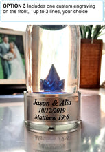 6 Year Wedding Anniversary Gift, IRON, engraved personalized ferrofluid display
