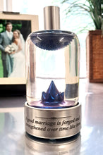 6 Year Wedding Anniversary Gift, IRON, engraved personalized ferrofluid display