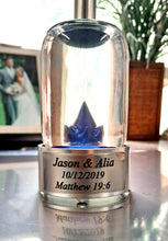 6 Year Wedding Anniversary Gift, IRON, engraved personalized ferrofluid display