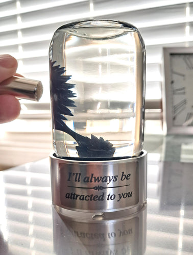 Valentine's Day personalized engraved Ferrofluid Display